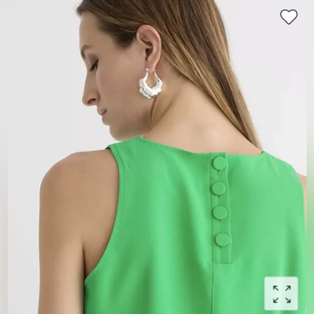 J.CREW Collection - Crepe Feather-Trim Shift Dress in Kelly Green - Picture 11 of 12